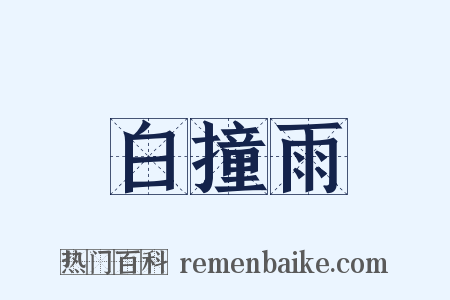白撞雨是什么意思的图片